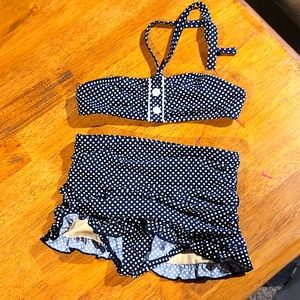 Lands' End Kids Two Piece Swimming Suit